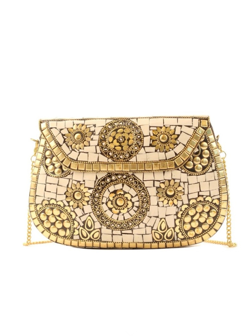 Antik Kraft Emoli Mosaic Gold Clutch